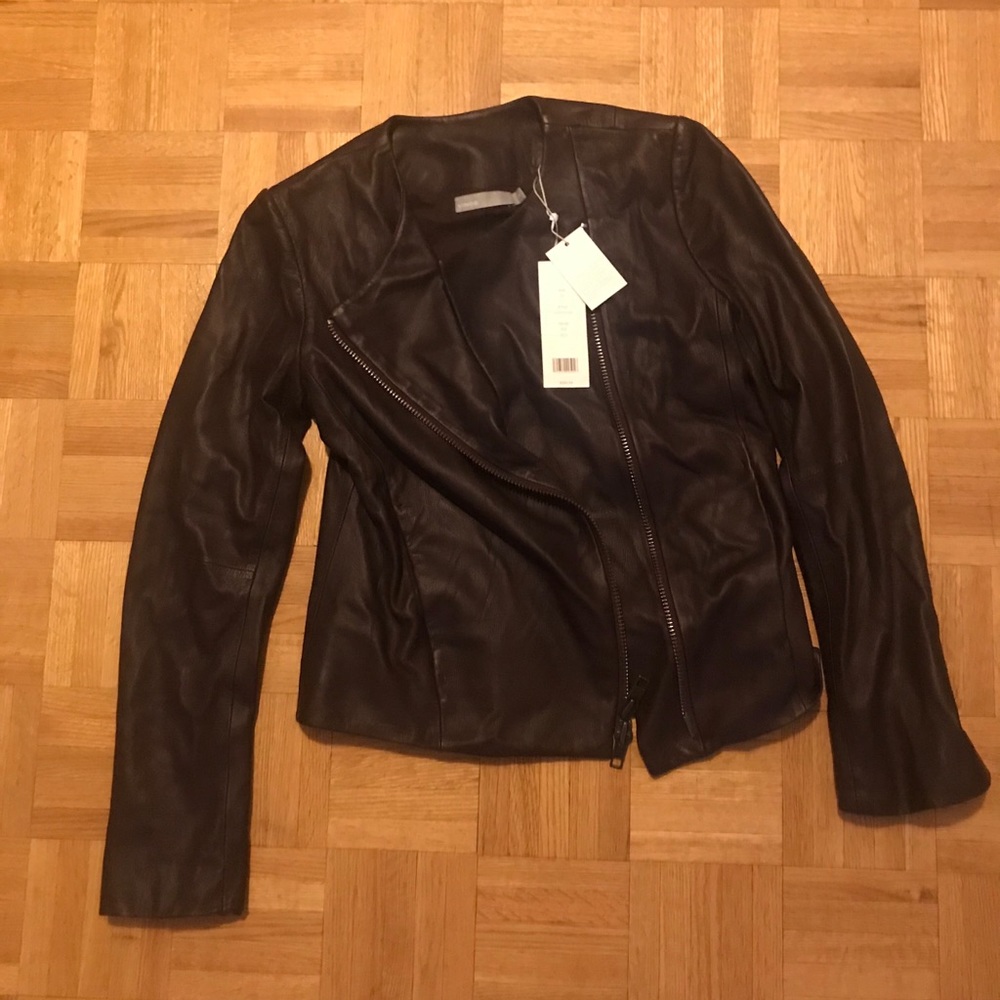 BNWT Vince leather jacket size xs